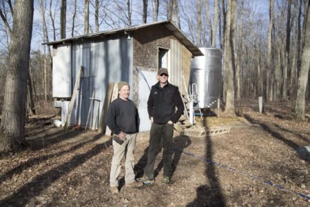 Richard And Scott At The Maple Syrup Sugar Bush-min