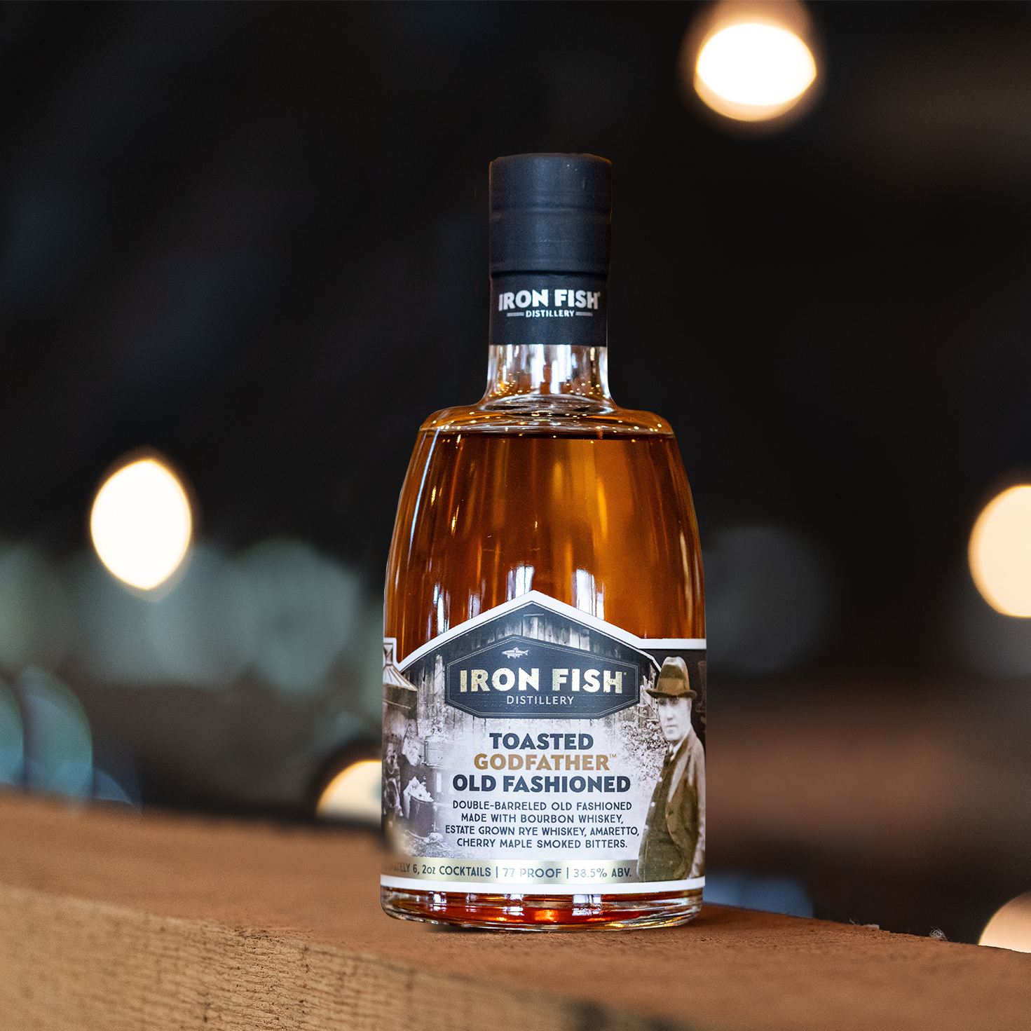 TOASTED GODFATHER OLD FASHIONED Iron Fish Distillery