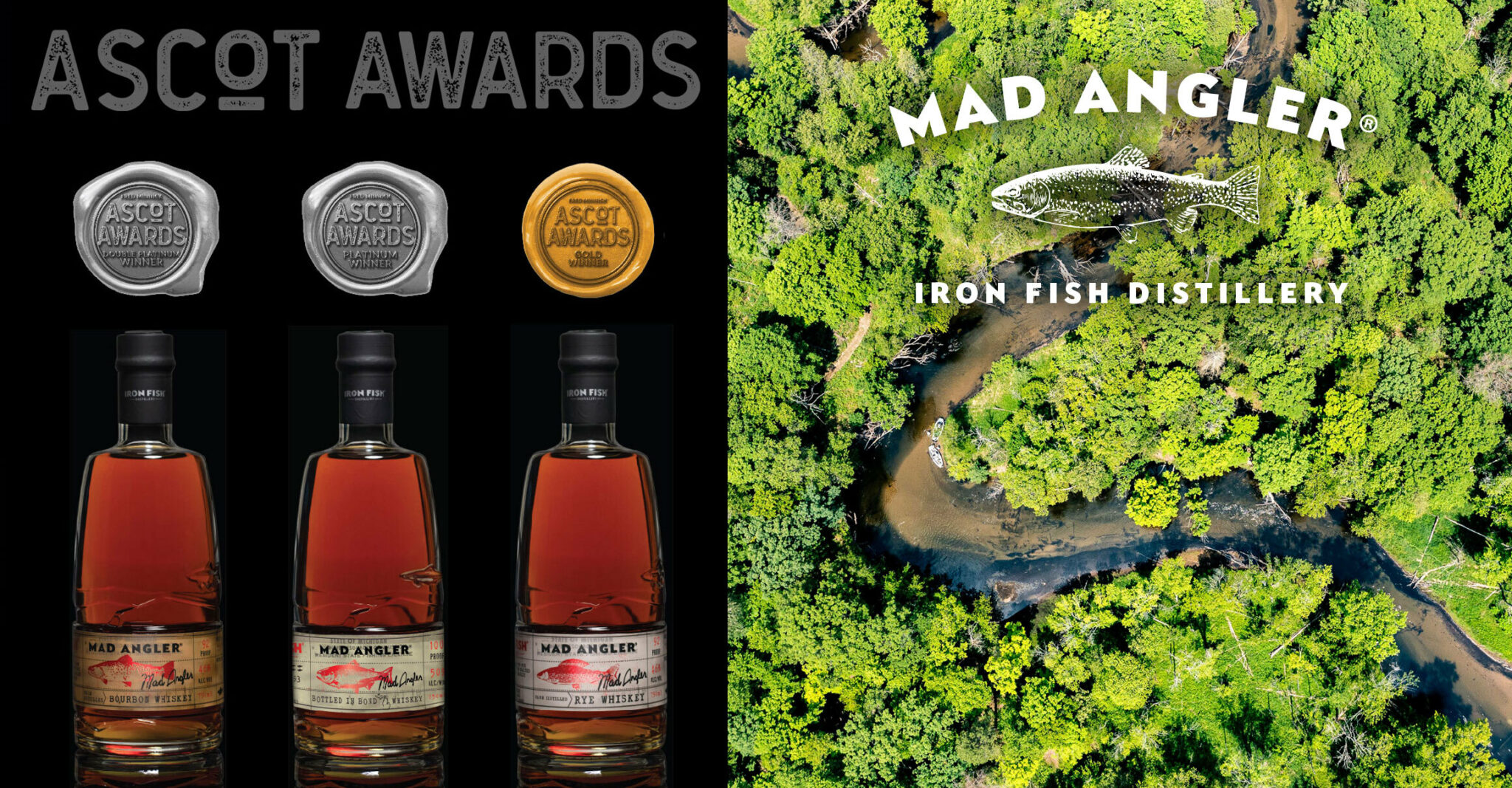 Triple Triumph for Iron Fish Distillery Mad Angler Whiskeys Dominate